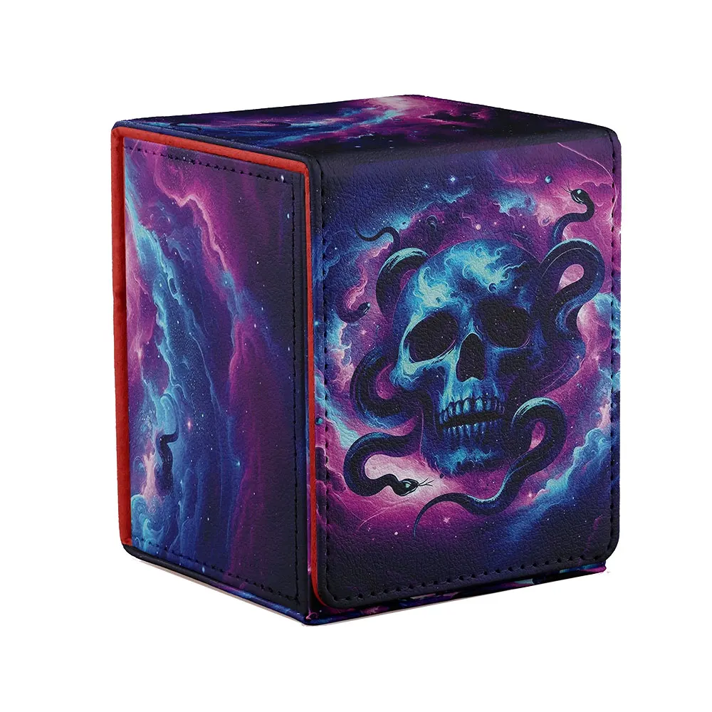 

Card Deck Box Fits for YGO MTG，100+ Card Storage Box Trading Card Games PU Leather Card Storage Box Premium Card Deck Case