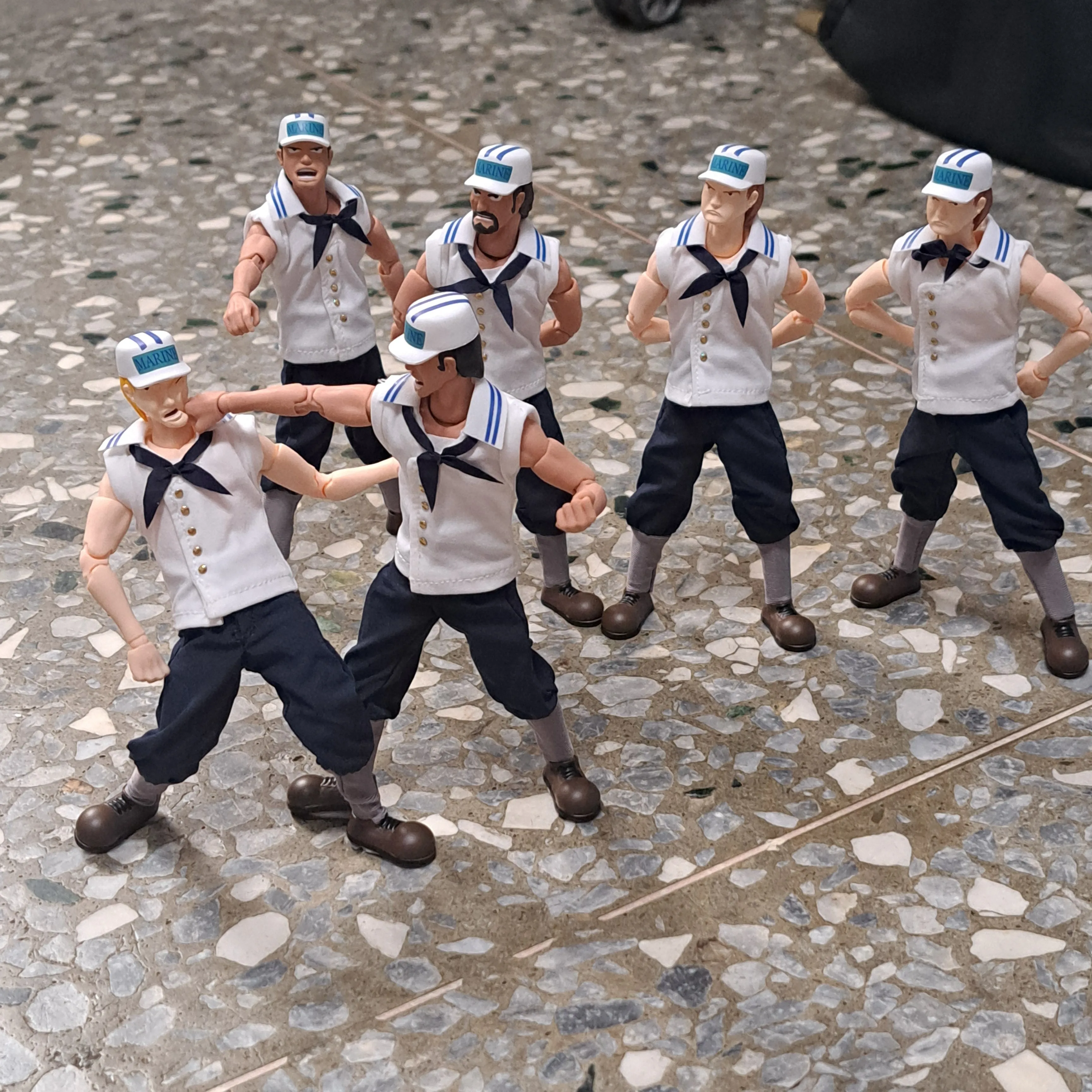 

In Stock ACTION ROLE 1/12 Scale Male Soldier One Piece Classic Anime Characters Justice Sailor Full Set 6in Action Figure Model