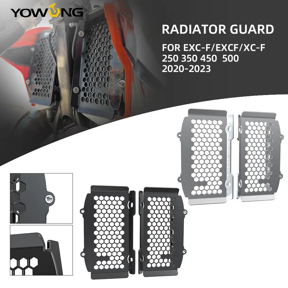 

Motorcycle Radiator Guard For EXC-F EXCF XC-F 250, 350, 450, 500 2020-2021-2022-2023 CNC Engine Cooler Grille Cover Protection