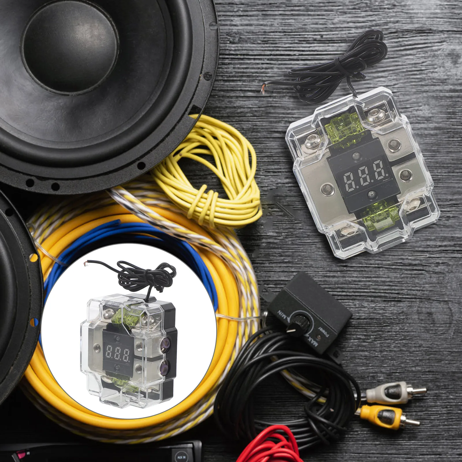 

Digital Display Auto Audio Fuse Block Car Amplifier Fuse Holder Stable Material Easy Installation Marine Speaker Distribution