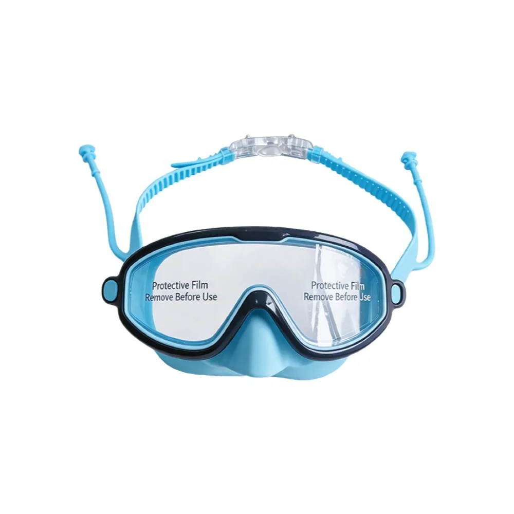 Waterproof Anti-Fog Swim Goggles UV Protection HD View Diving Eyewear PC Glass Wide View Swim Goggles Cap Set Learning Swimming