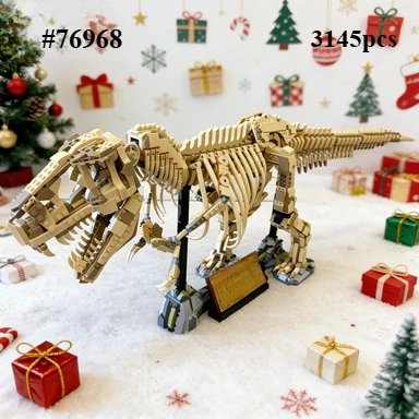 

Набор строительных блоков «Скелет динозавра» 76968, совместимый с деталями Lego, идеально подходит для рождественских подарков, 3145 деталей.