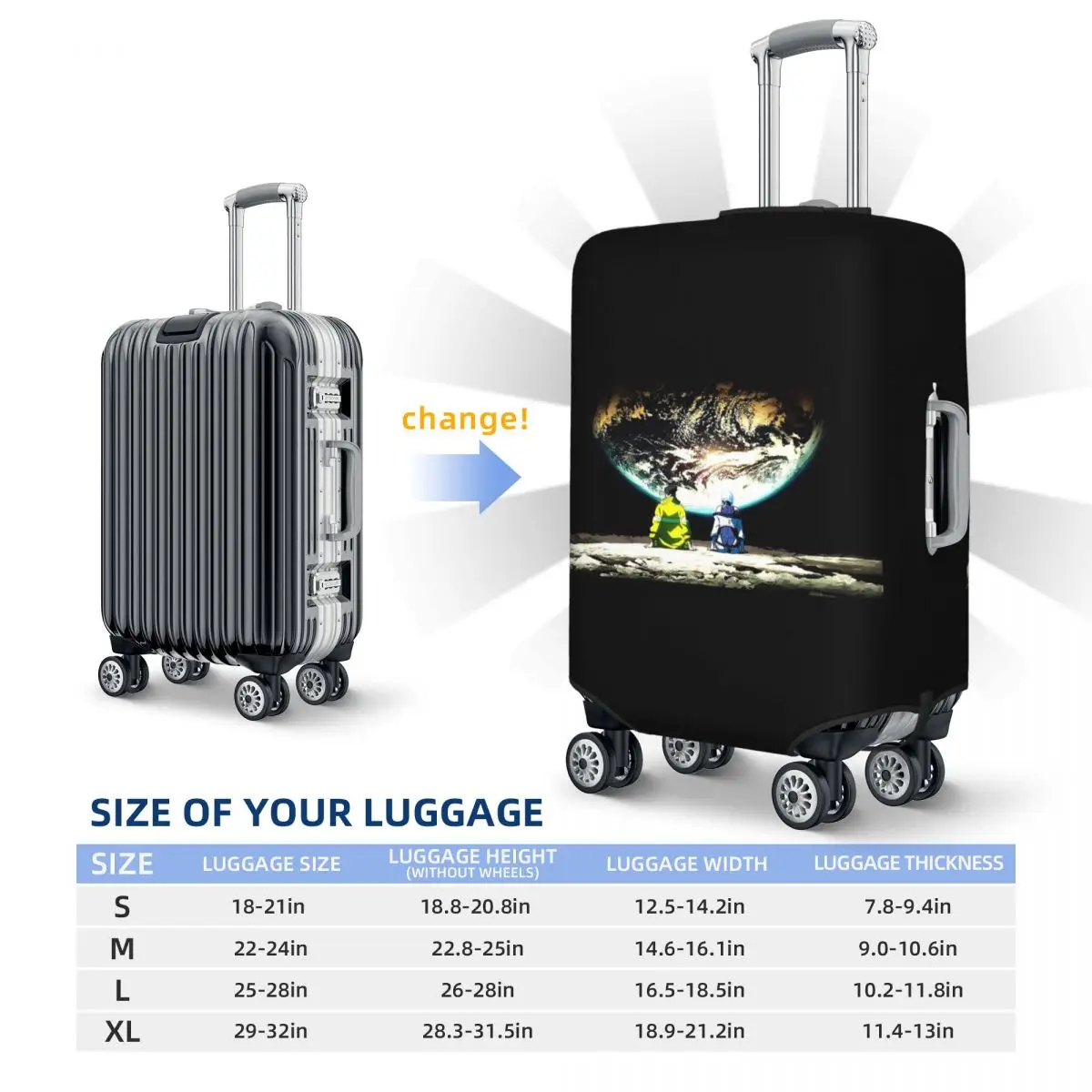 Cyberpunk Edgerunners David Martinez Suitcase Cover Protection Elastic Travel Luggage Protector Covers for 18-32 Inch