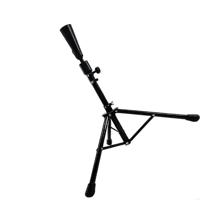 Variable-Height Batting Stand for Baseball and Softball with Tapered Ball Holder and Locking Knobs for Repeated Practice Without