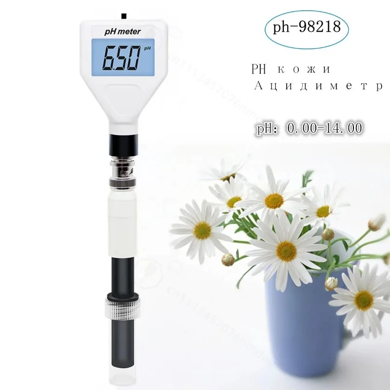 PH Meter Digital Skin PH Acidimeter ph-98218 ph Tester Water Quality Tester for Meat Fruit aquarium Replaceable Probe