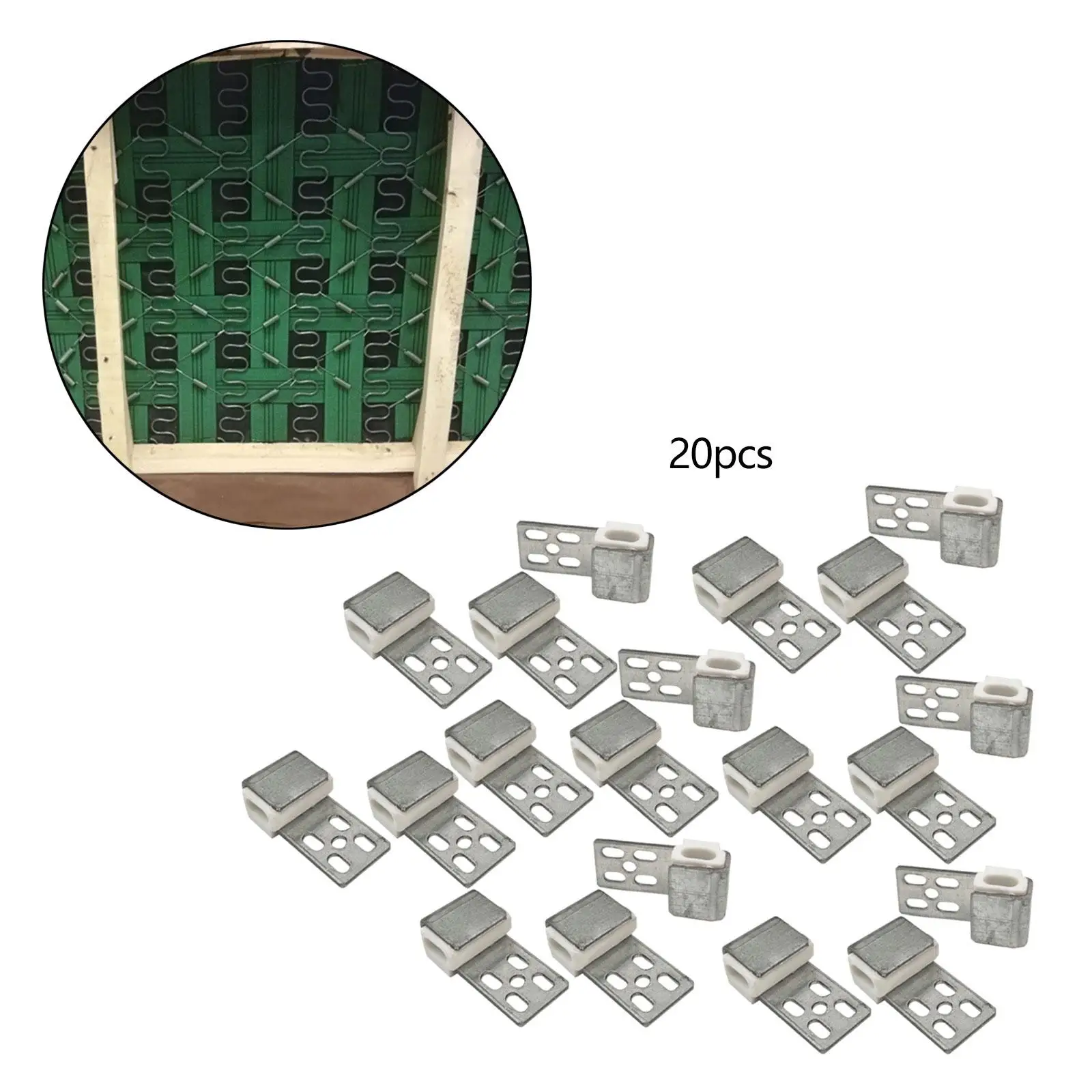 20x Couch Spring Repair Kit Chair Heavy Duty Hardware Metal Accessory Couch Spring Clips