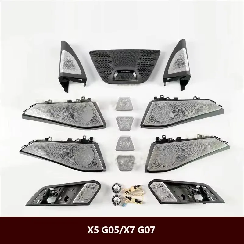 For BMW X5 G05,X7 G07 Luminous Night Lighting Trim Speaker,LED Light for Front & Rear Door,Car Horn Glow, Ambient Tweeter Cover