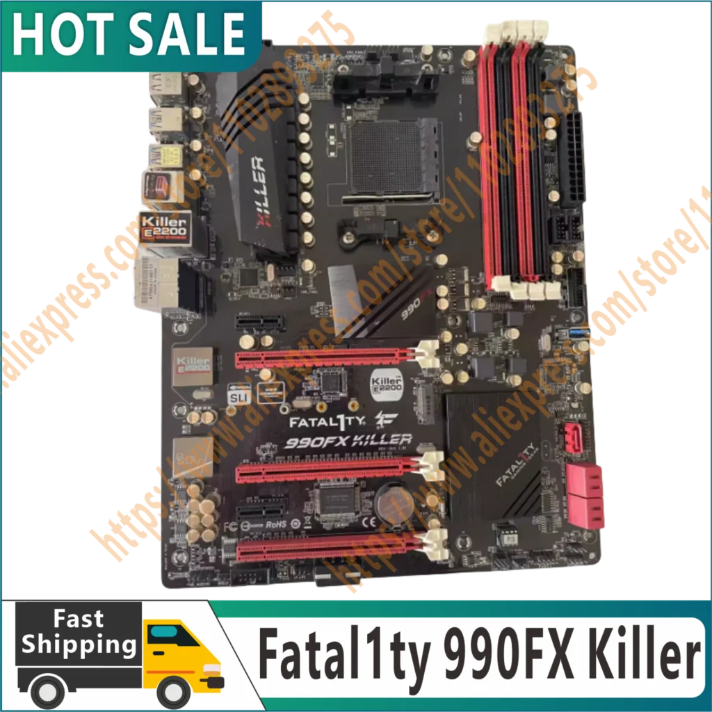 100% original testing Fatal1ty 990FX Killer Desktop for Motherboard Socket AM3 AM3+DDR3 SATA3 USB3.0