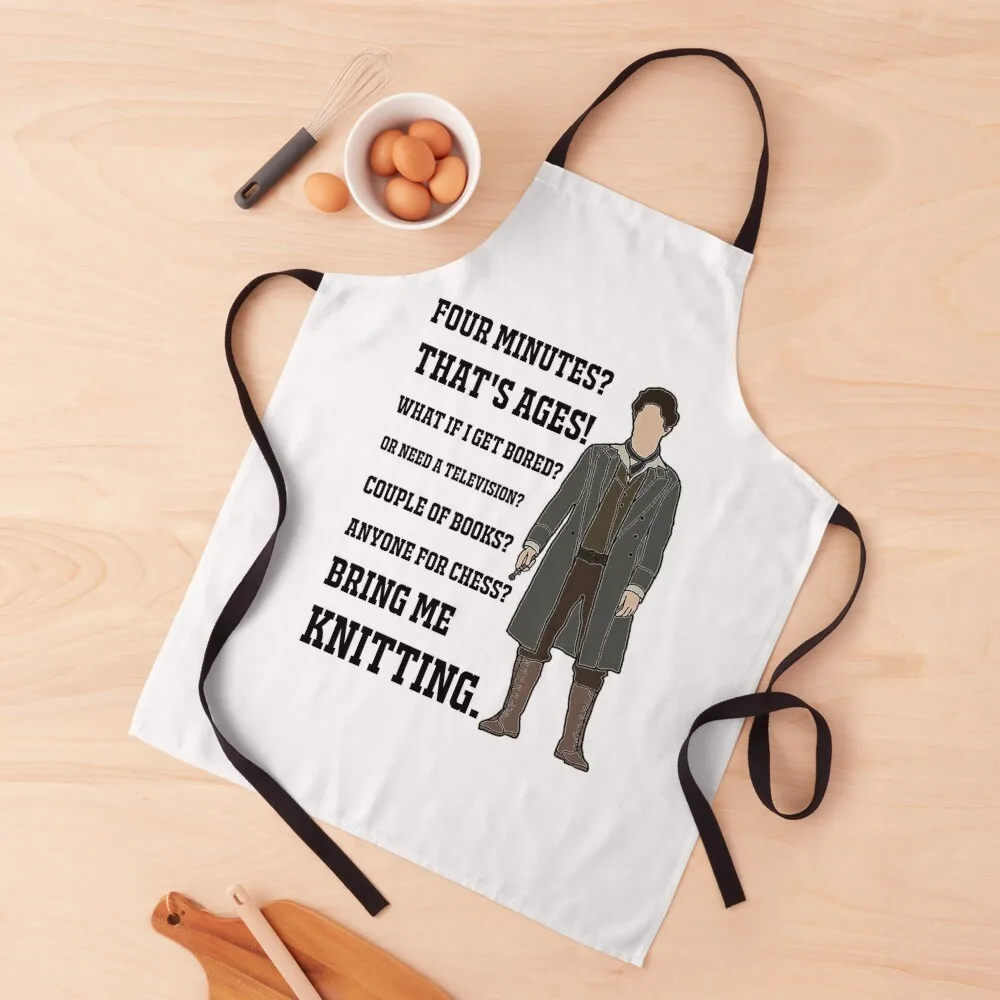 

The 8th Doctor: Four minutes That's ages! Apron nail tech supplies Smock for hairdressing Apron