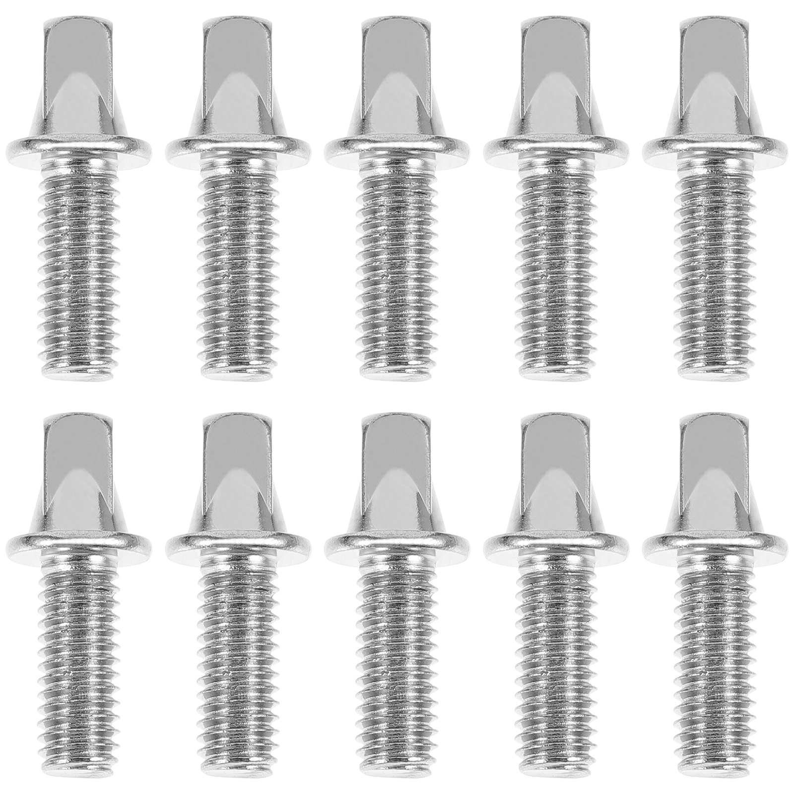 

10pcs Drum Screw M6X15Mm Silver Plated Iron Replacement For Pedal Shaft Key Screw Bass Drum Snare Set Repair Hardware Percussion