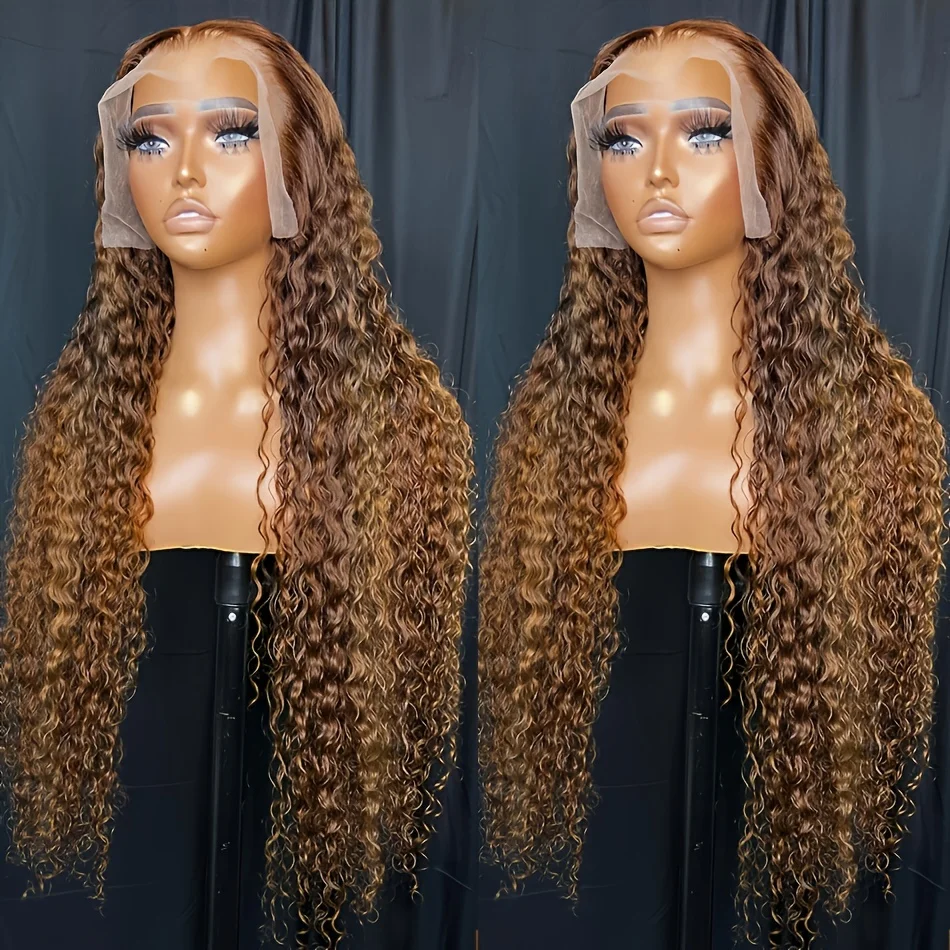 Perruque Lace Front Wig Naturelle Ondulée, Cheveux Humains, 13x6, HD, à Reflets