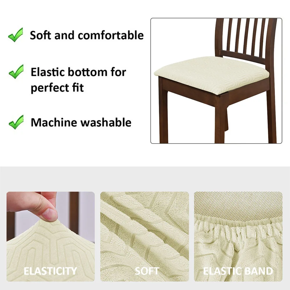 WaterProof Dining Room Chair Cover Seat Covers Spandex Removable Washable Elastic Cushion Covers For Home Hotel Cushion Covers