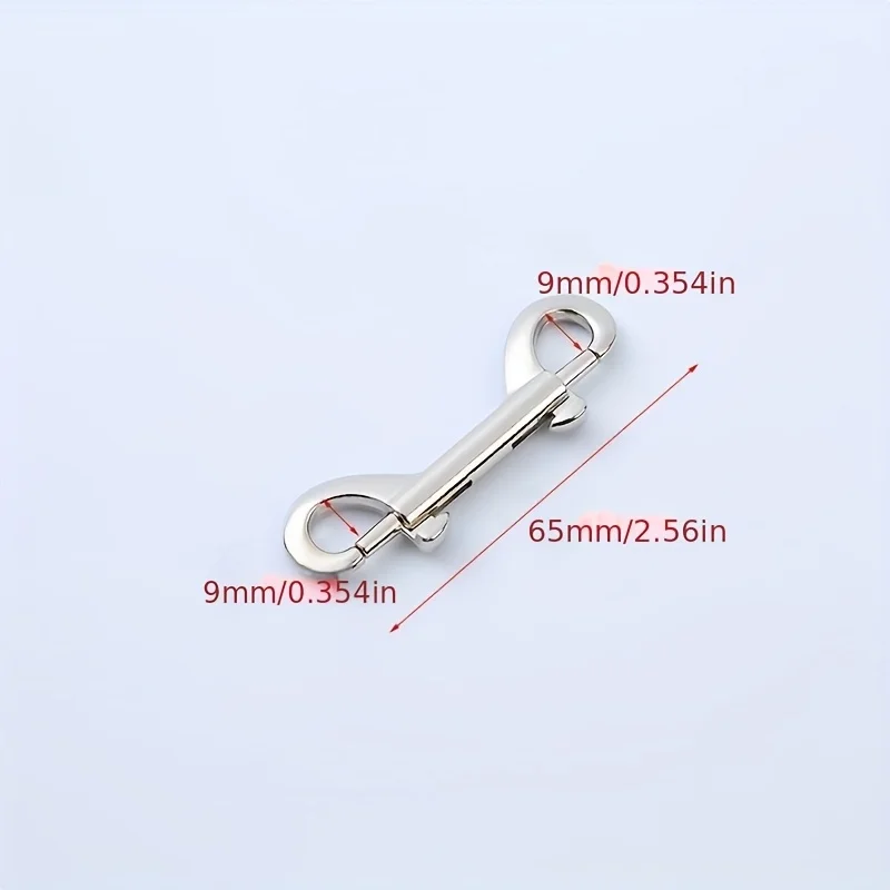 12 Pieces of Spring Metal Buckles, Double-Headed Diving Hook - Pull Rod Ring Eye Bolt Snap-On Climbing Buckle
