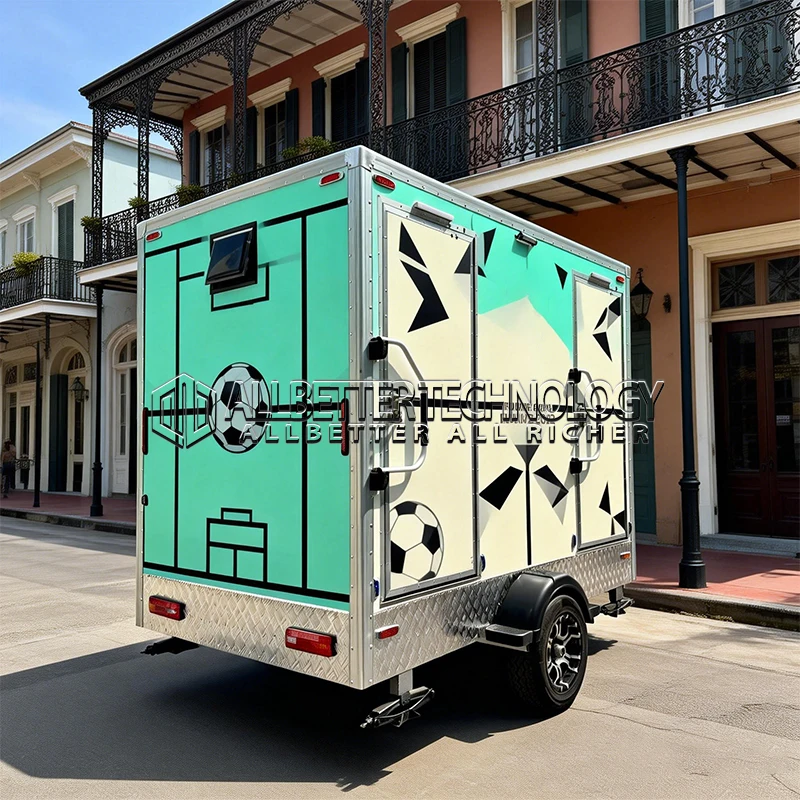 Allbetter Multi-Functional Toilet Trailer Luxury Restroom Trailer Vip Bathroom Trailer Portable Toilet for Football Events