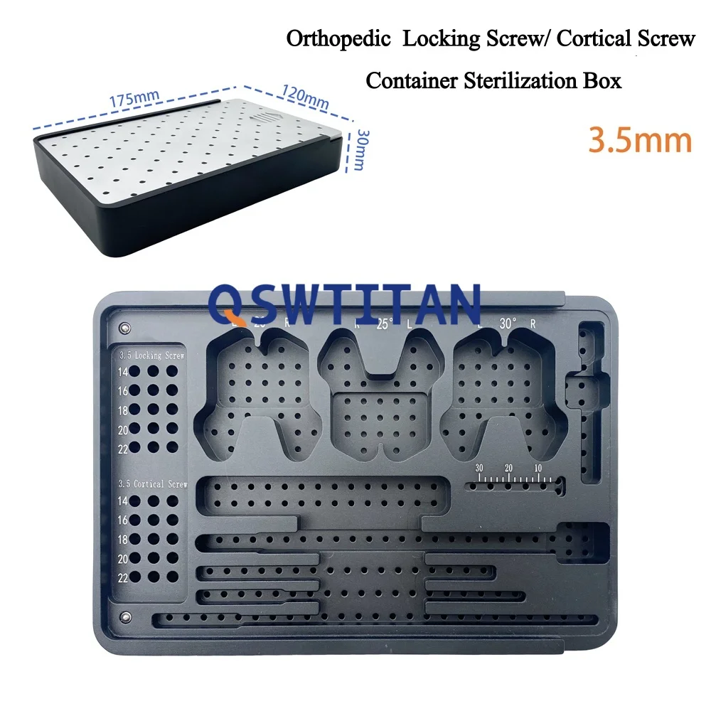 Orthopedic Locking Screw Storage Box 3.5mm Osteotomy Surgical Instruments Screw Container Sterilization Box