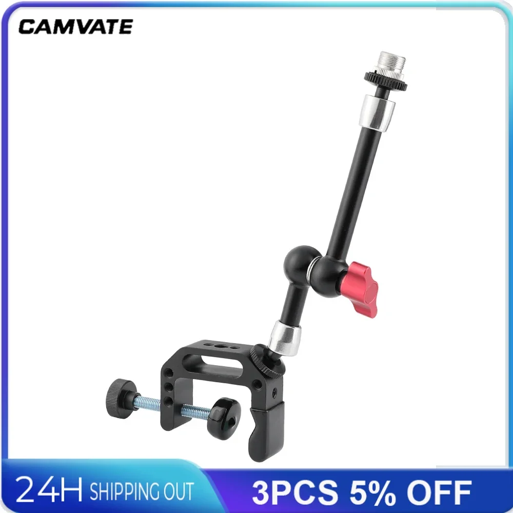 CAMVATE Multipurpose C Clamp Desk Mount + Articulating Magic Arm With 5/8