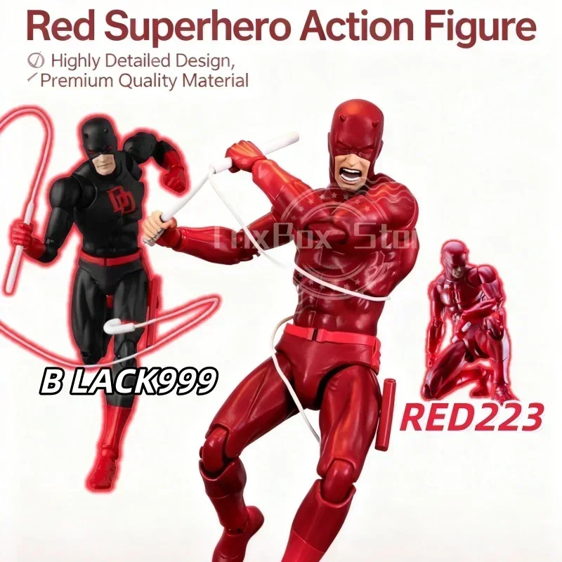 

In Stock HOT New Original CT Toys MAFEX 223 999 Daredevil Black Red SHF Style Movable Joint Anime Action Figure Gift For Kids