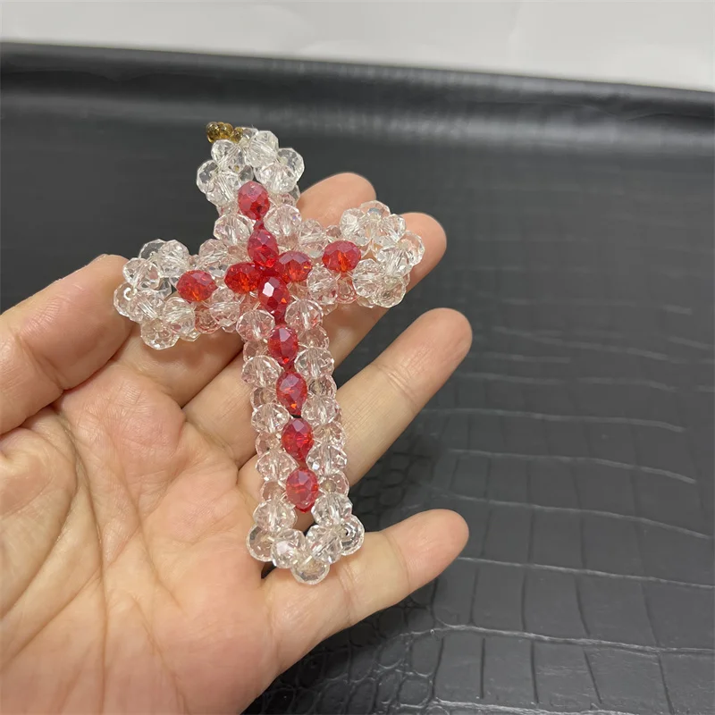 Cross Hand Made  Car Key Chain handiwork Decorative Crafts Gift