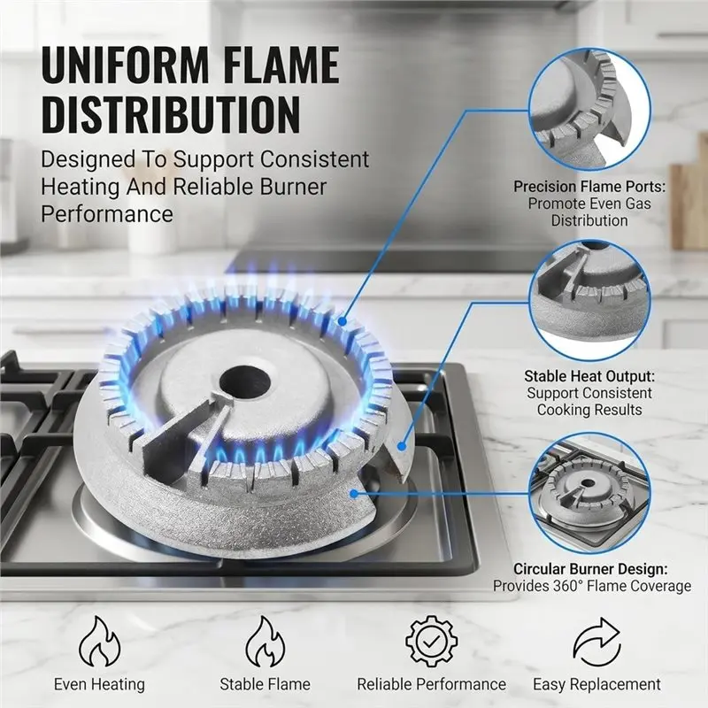AB41-WB16K10055 Surface Burner Head Replacement For GE Gas Range Burner Head 2-13/16 Inch