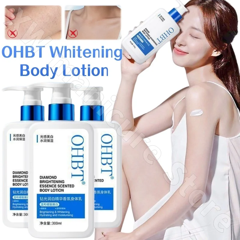 OHBT Brightening Body Lotion Nourishing Fruit Acids To Reduce Melanin Long-lasting Moisturizing Chicken Skin Removal 300ml
