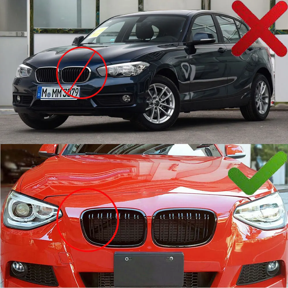 Kidney Grilles For BMW F20 F21 Pre-LCI 120i 118i 116i 116d M135i M140i 2012-2015 Front Bumper Grills Carbon Fiber