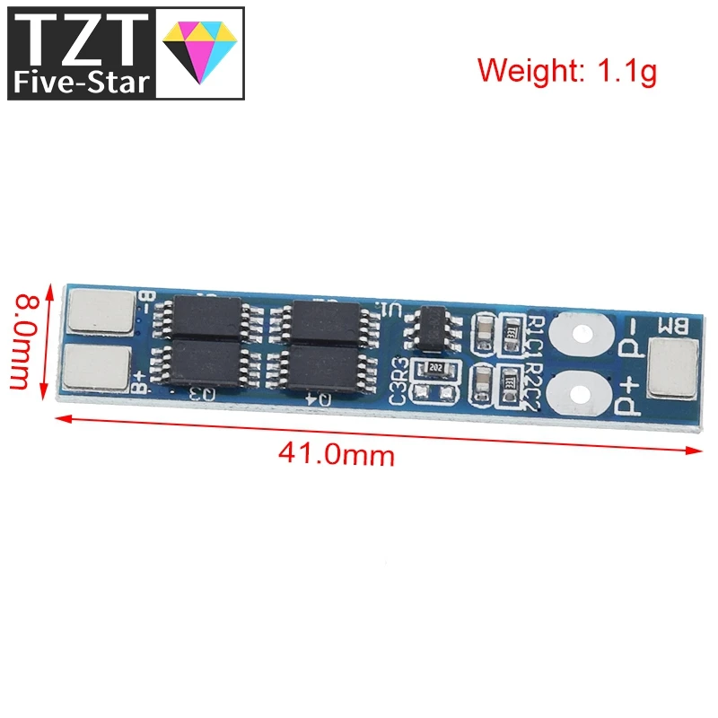 TZT 2S 7.4V 8A Li-ion 18650 Lithium Battery Charger Protection Board 8.4V Overcurrent Overcharge / Overdischarge Protection