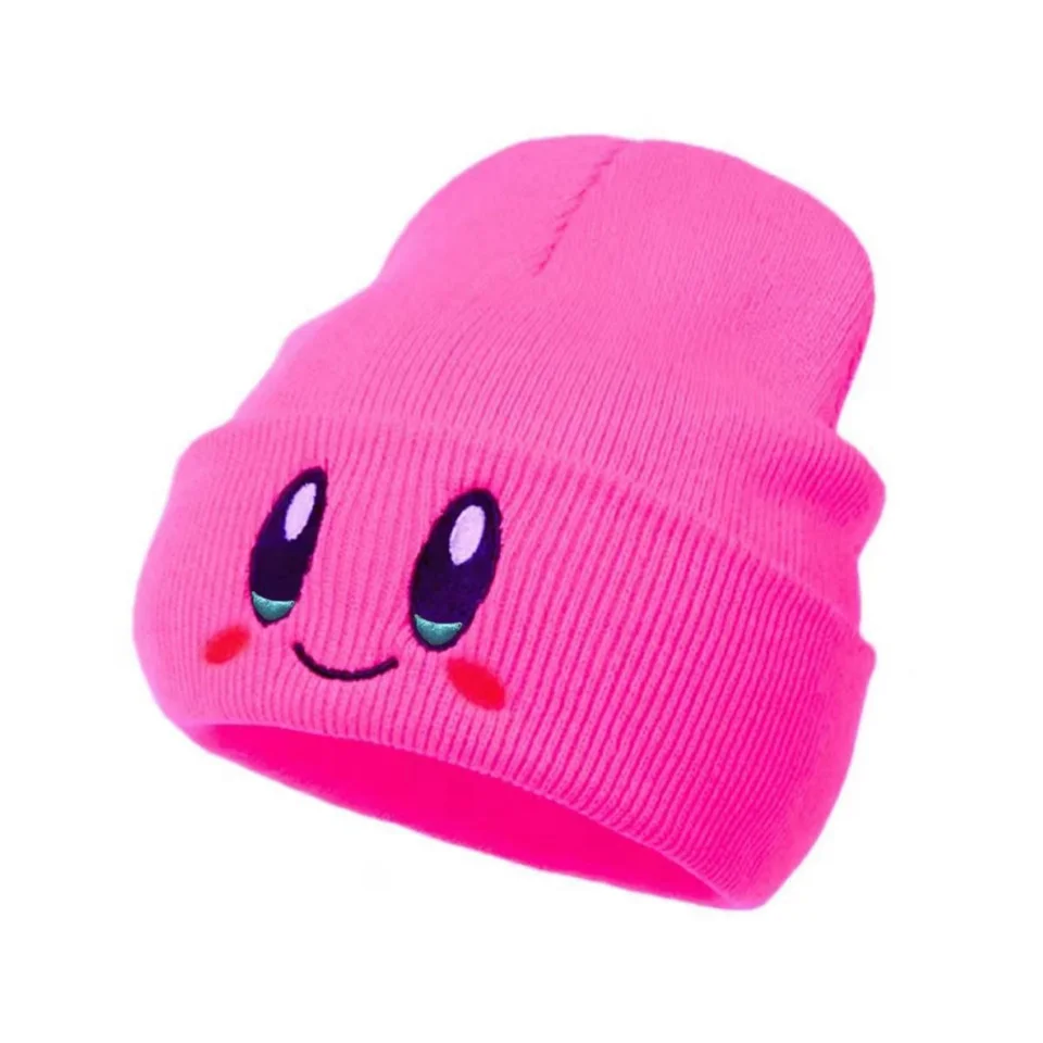 Big Eye Embroidery Elasticity Beanies Women's Cartoon Knitted Skull Caps Winter Warm Hip Hop Hats Men Crimping Melon Leather Hat, image 5