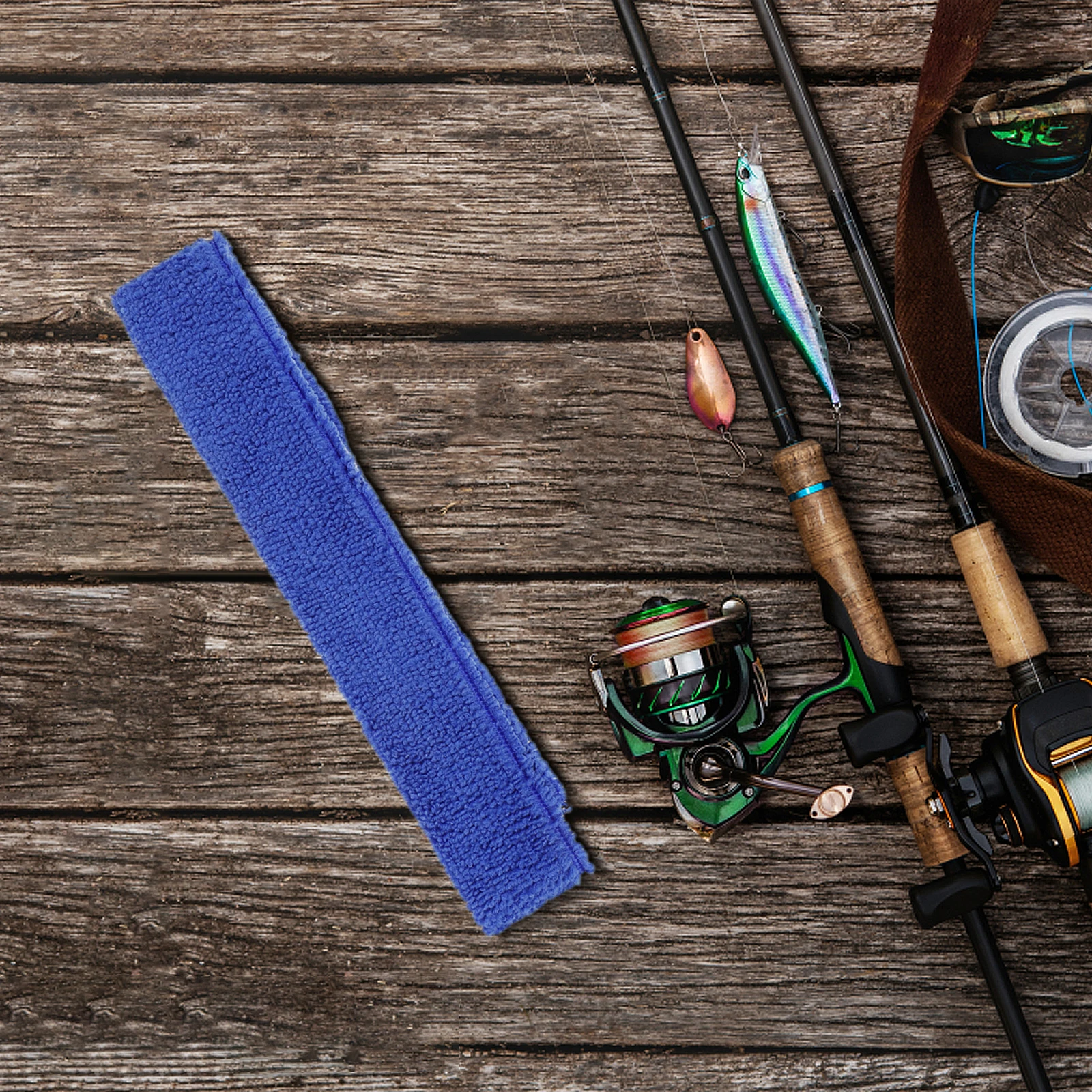 

5 Pcs Anti-slip Fishing Rod Wrap Belt Ties Hand Glue Wraps Fiber Straps Holder Pole