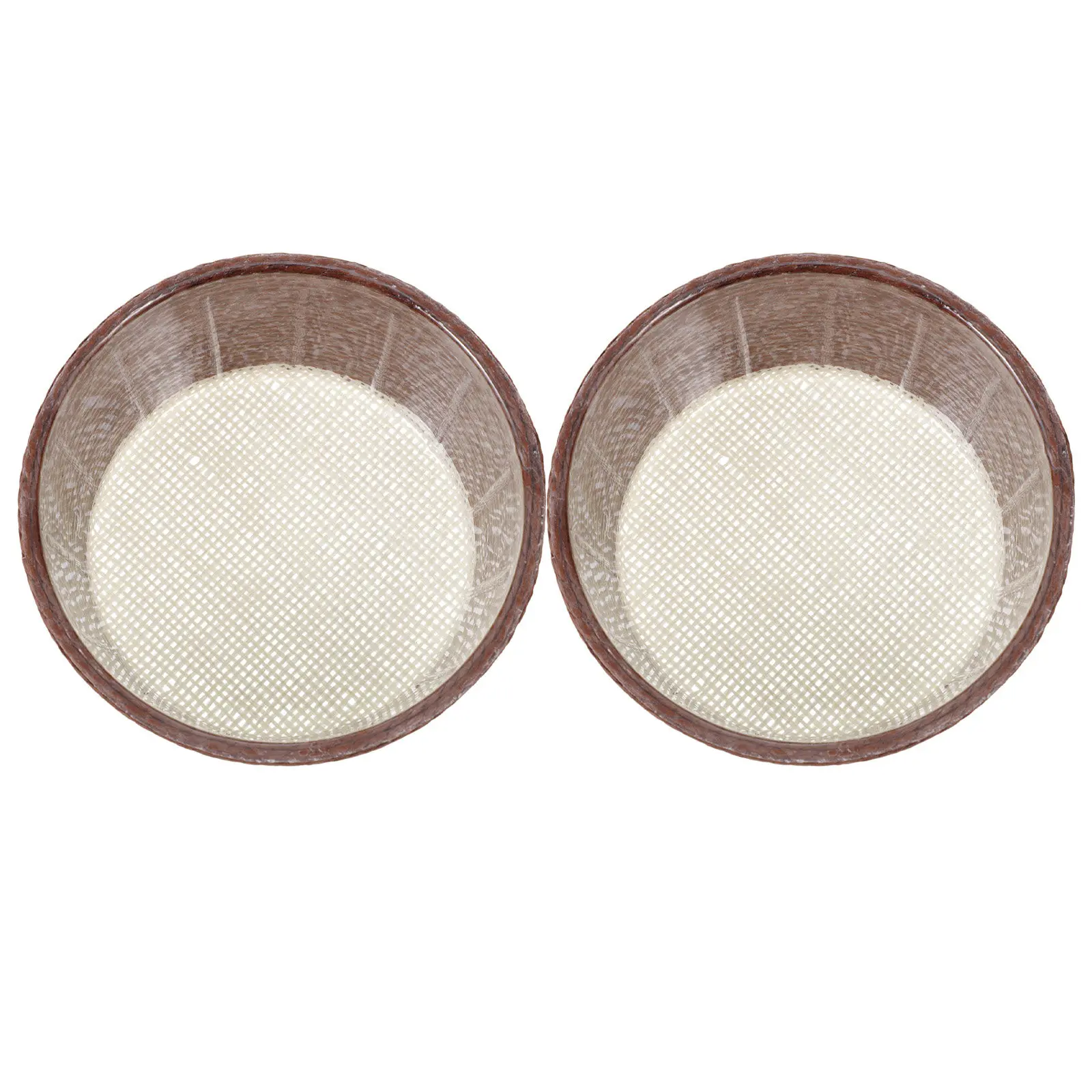 

2 шт. Декоративные корзины для цветов в натуральном стиле, имитация плетения, для дома, офиса, балкона, сада, из бумажной веревки