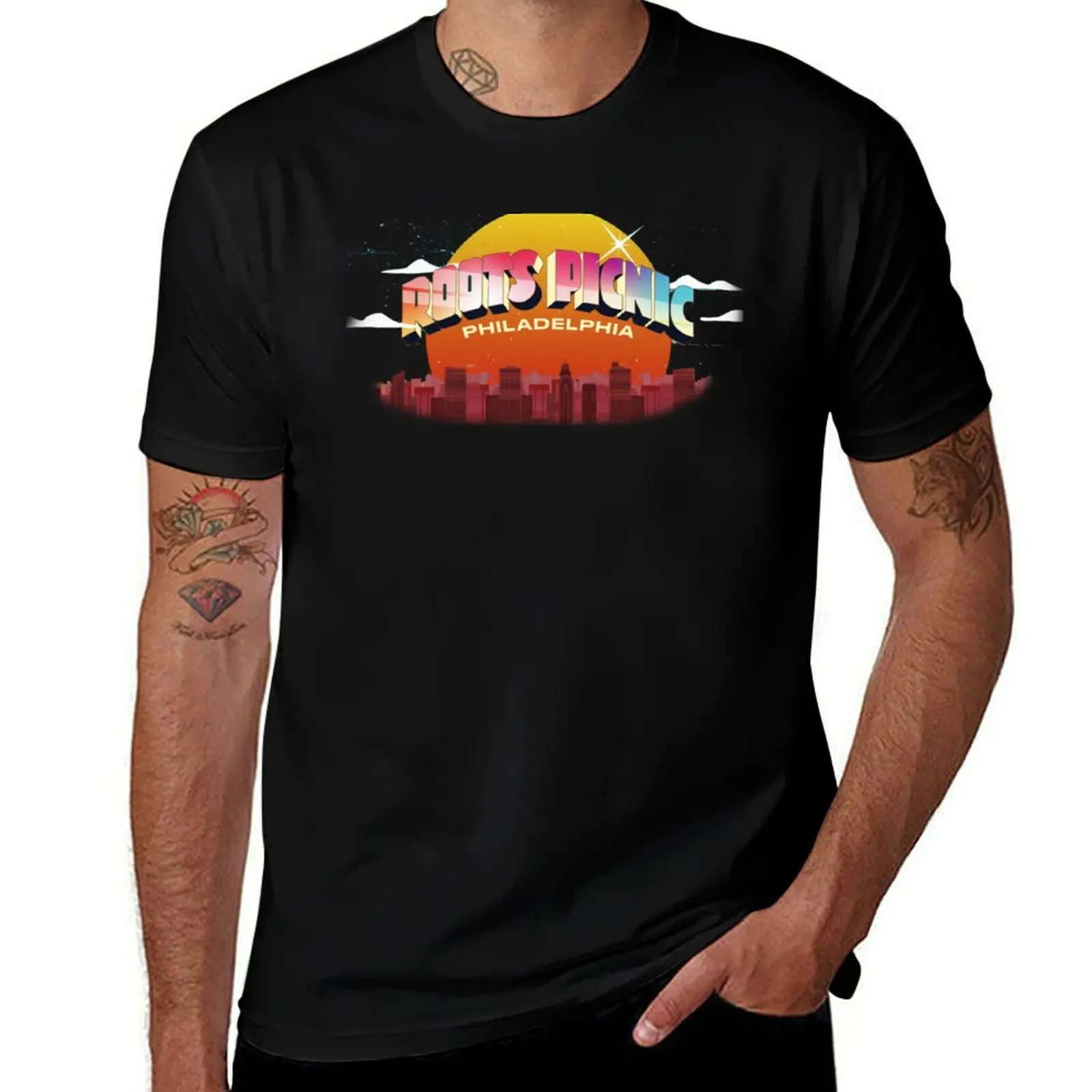 The Roots Picnic T-Shirt Soft Casual Short Sleeve Cotton Tee T-Shirt