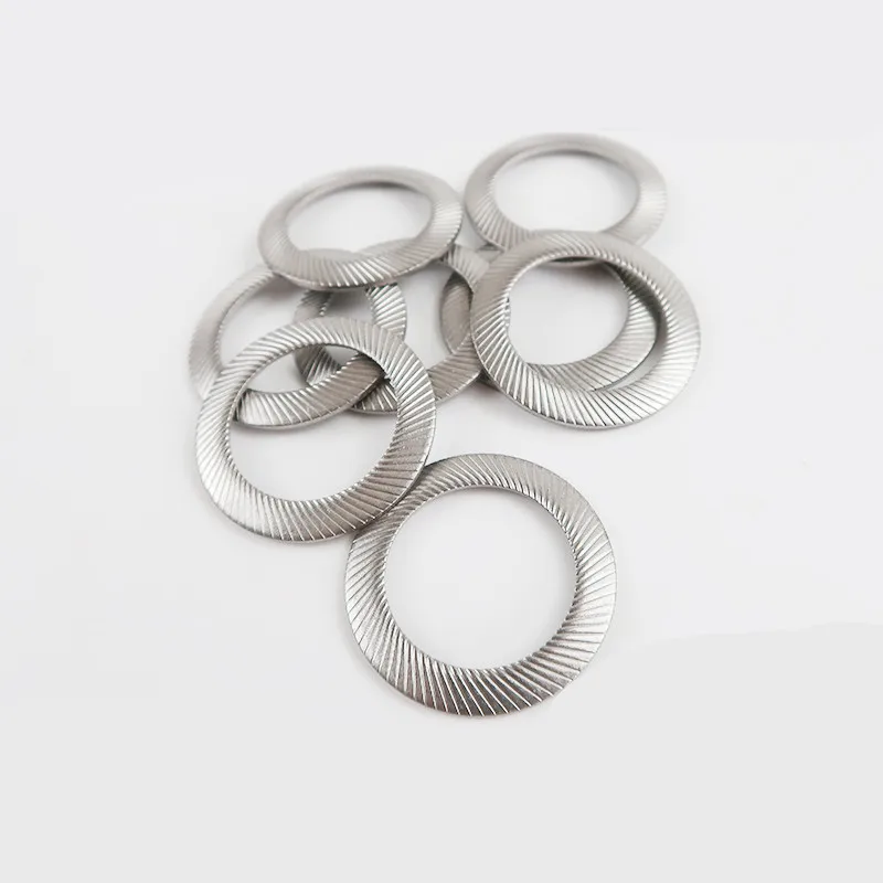 M2.5 M3 M4 M5 M6 M8 M10 M12 M14 M16 DIN9250 A2-70 304 Stainless Steel Disc Spring Serrated Lock Washer Knurled Elastic Gasket