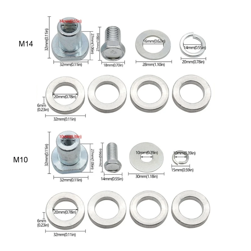 Adaptador moedor ângulos M14 Polidor Rosca Broca Conversor