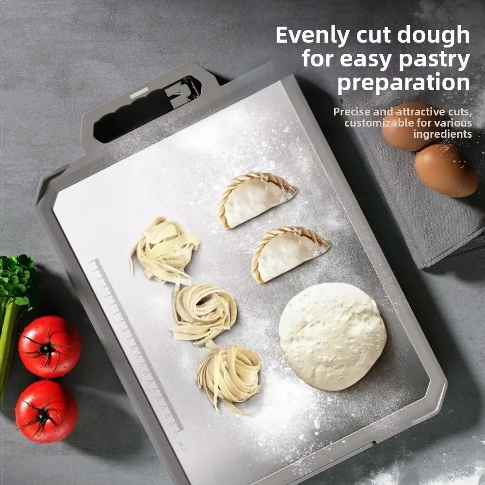 

Stainless Steel Chopping Board with Sharpener Thicken Metal Cutting Board Double Sided Anti-Scratch Chopping Mat Kitchen Use