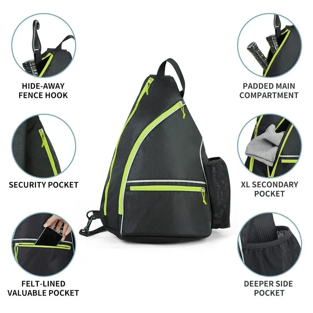 Large Capacity Pickleball Bag Adjustable Strap Multi-Compartment Pickleball Backpack Lightweight Breathable