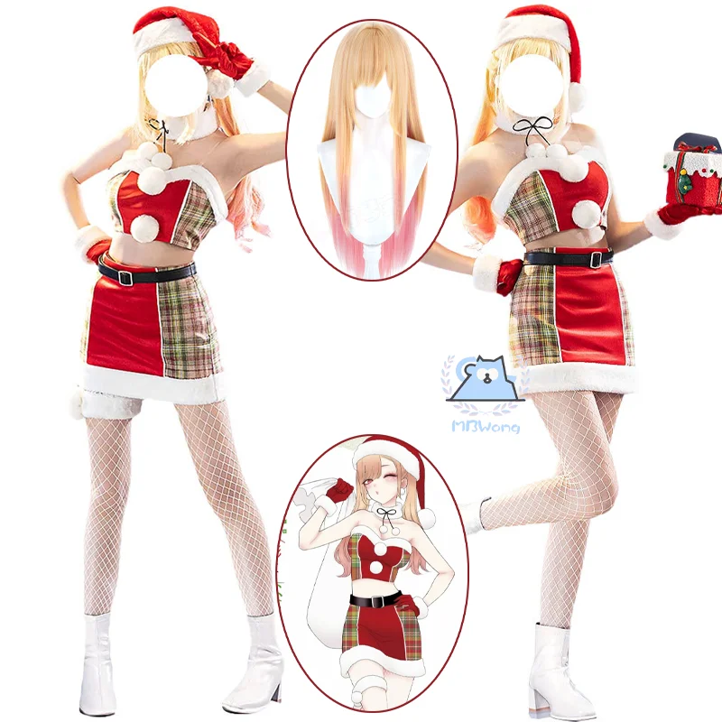 アニメダーリン北川マリンコスプレ衣装北川クリスマス衣装制服かつらハロウィンパーティー大人女性ロールプレイ