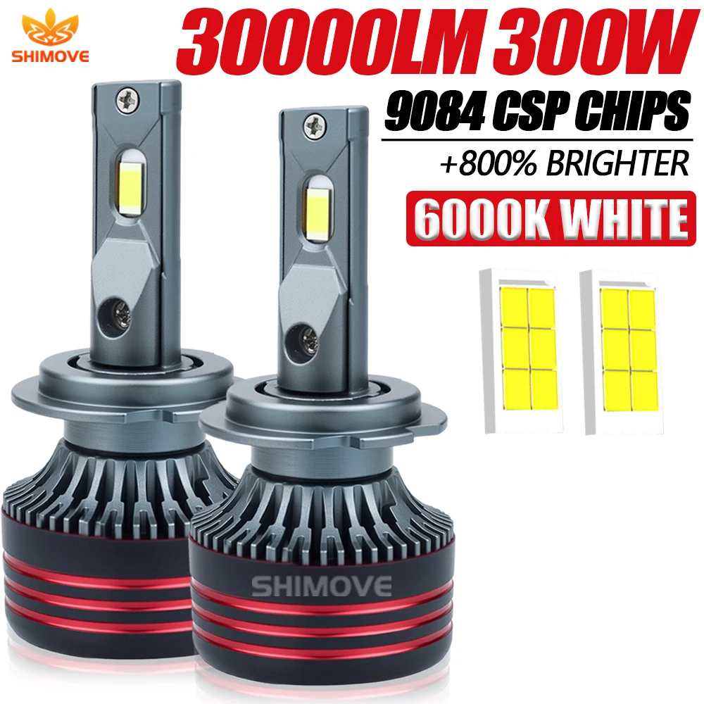 

H7 H4 H11 LED Headlights 9003 HB2 H8 H9 9005 HB3 9006 HB4 Canbus Automobile Lamp 6000K White Led Lights for Car Super Bright