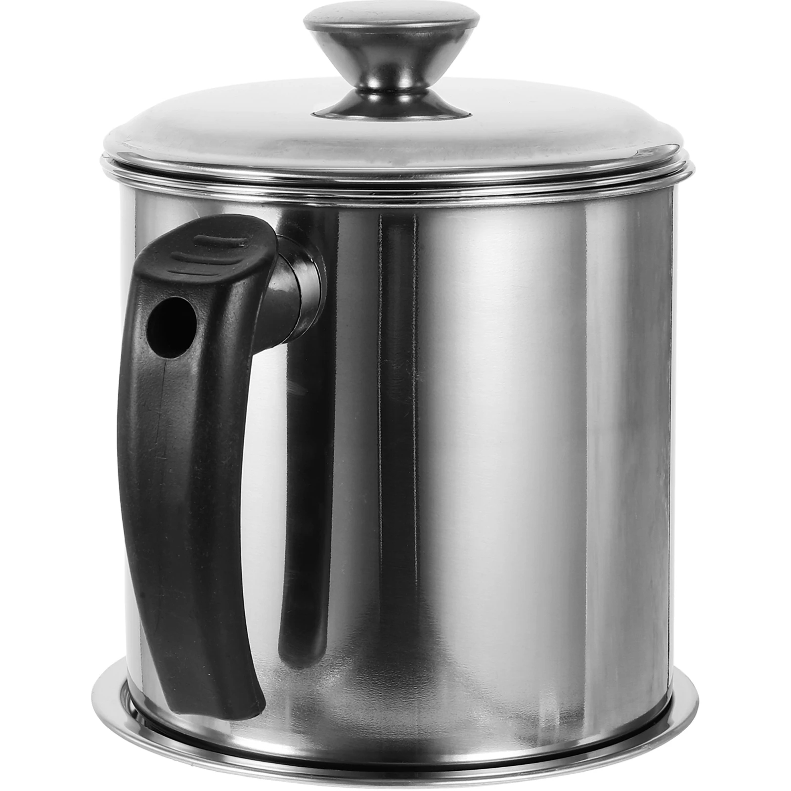 

Stainless Steel Oil Pot Cooking Container with Strainer Filter Storage Can Grease Lip Gloss