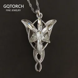 925 Sterling Silver Arwen Necklace Fashion Fairy Princess Twilight Star Necklace Women's Sweater Chain Accessories