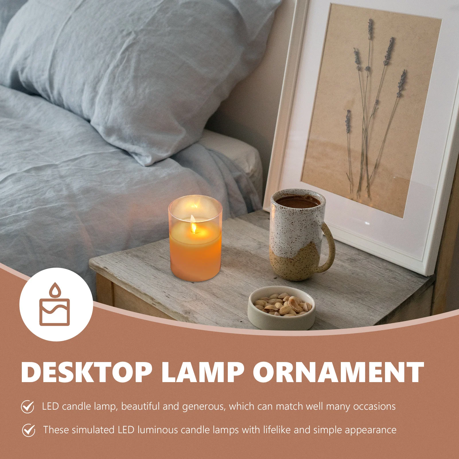 

1Set Electronic Cup Electric LED Light Flickering Tealight Safe Long-Lasting Party Home Decoration