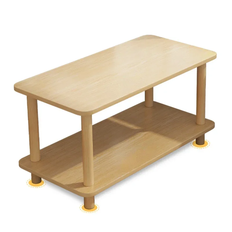 

Nordic Modern Sofa Side Table Double Layer Living Room Simple Coffee Table Small Tea Cabinet Bedside Furniture