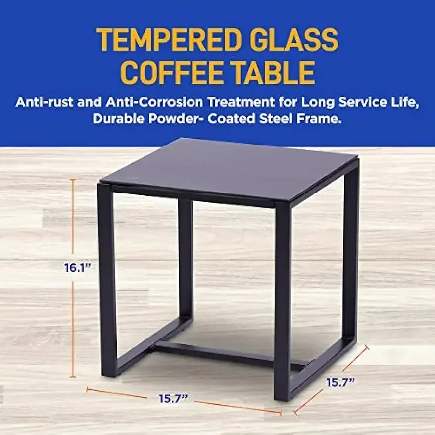 [New Arrival!]Patio Outdoor Furniture, 3 Pcs. Per Set-includes 2 Single Chairs with Soft Cushion and 1 Glass-top Coffee Table, B