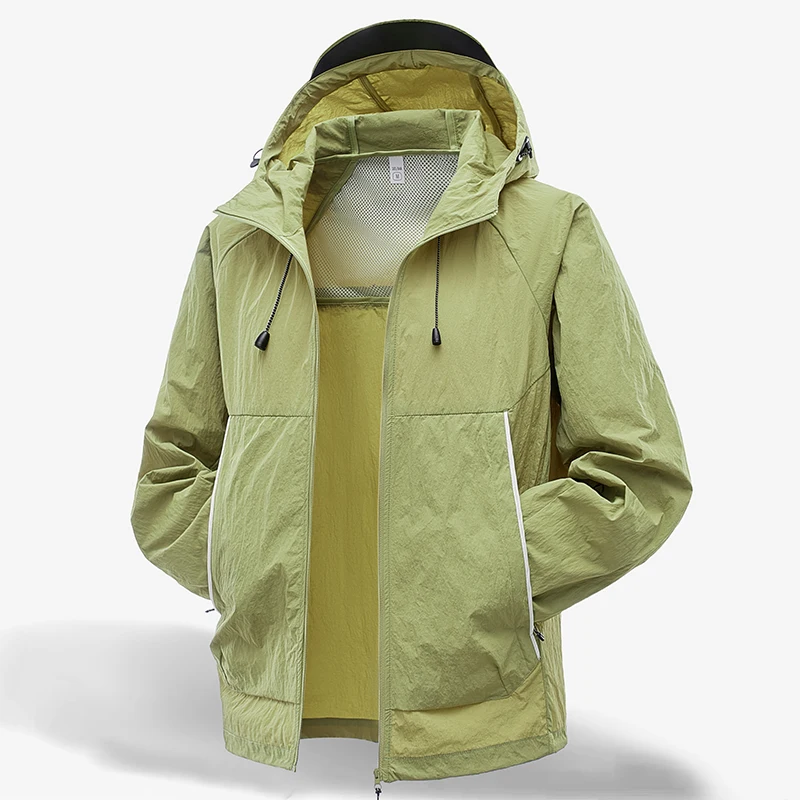 2026 New Summer Sun Protection Clothing Breathable UV Protection Solid Color Outdoor Hiking Quick-Drying Skin Windbreaker Jacket