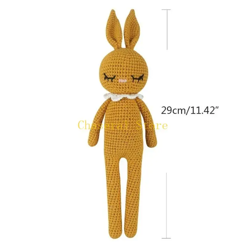 E7ce búp bê nhồi bông Đồ chơi Thỏ Đồ chơi mềm mại Thú ý Thỏ Búp bê sớm Giáo dục Trẻ mới biết đi HOME DECORS 33cm/13in