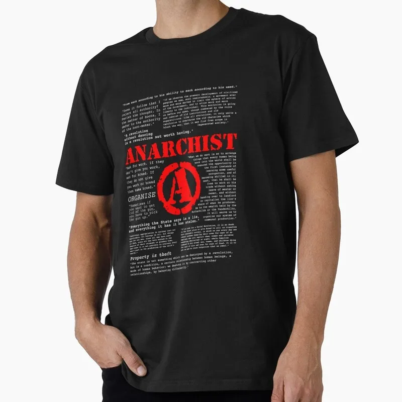 Power Symbol Energy Sources Anarchist Quotes Activist Punk Gift T Shirt Short sleeve Graphic Clothes