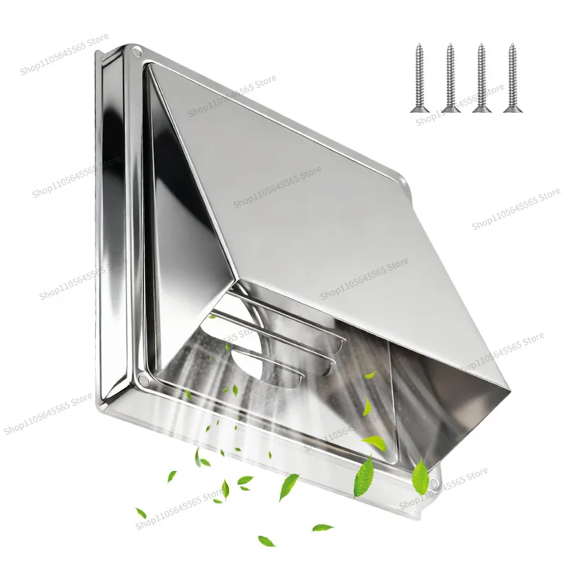4 Inch 6 Inch 304 Stainless Steel Dryer Exhaust Pipe Exhaust Ventilation Mesh Cover Outer Wall Cover Through Grille Trend Hood