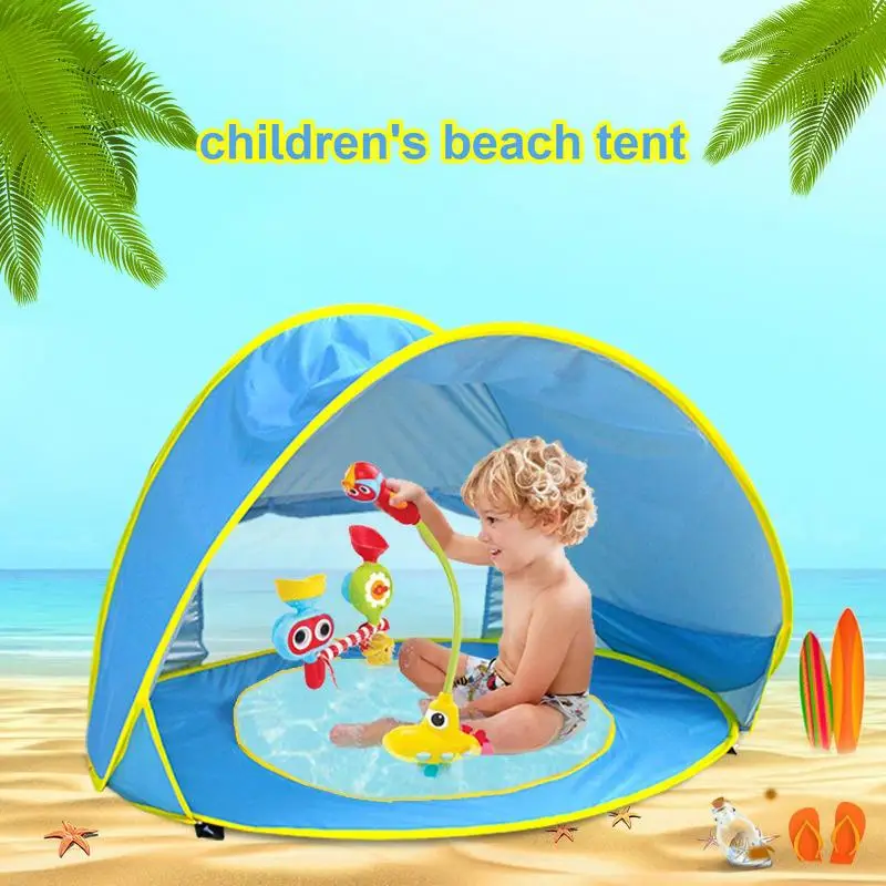 Pop Up Baby Beach Tent With Pool Pit Portable Sun Shelter Tent With UPF UV 50+ Protection For Toddler Summer Beach supplies