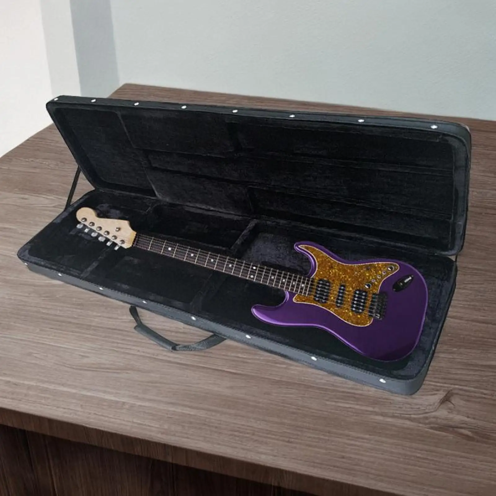 

Electric Bass Case Handheld Portable Professional Shockproof Thick Padding Storage Case Hard Shell Case Electric Guitar Case