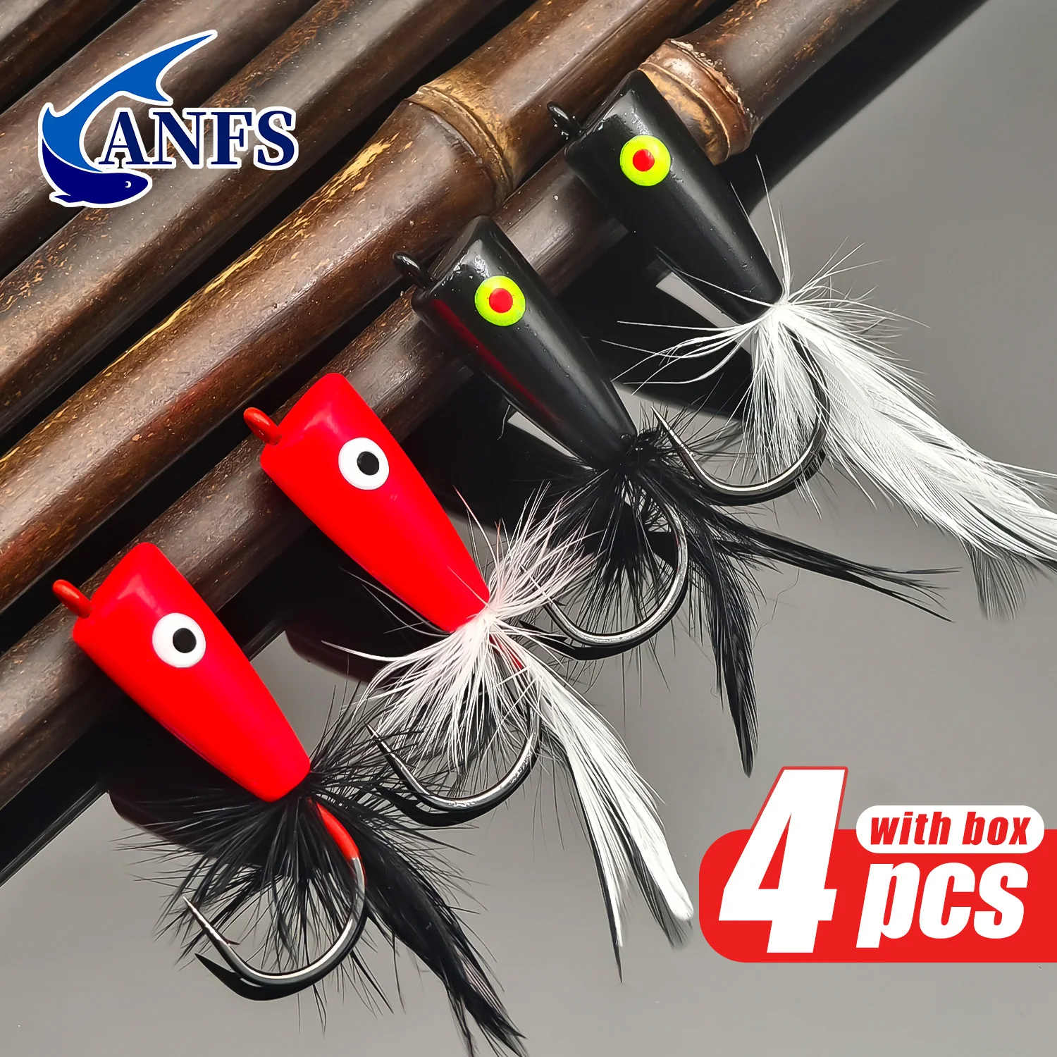 ANFS 4 adet Kuru Sinek Balıkçı - Fishing Lure Popper incelemesi ve fiyatı