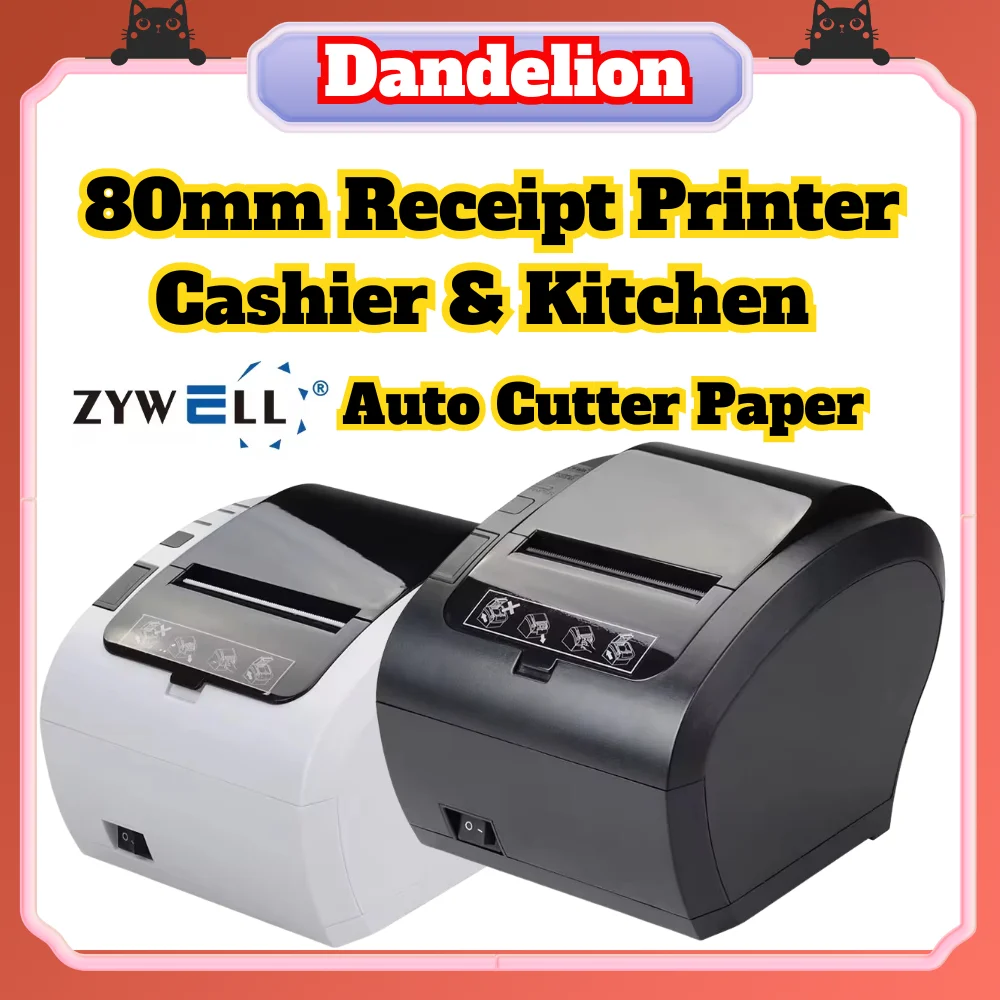 80mm Thermal POS Printer Auto Cutter Restaurant POS Machine System Cheap Thermal Receipt Ticket Printer for Business