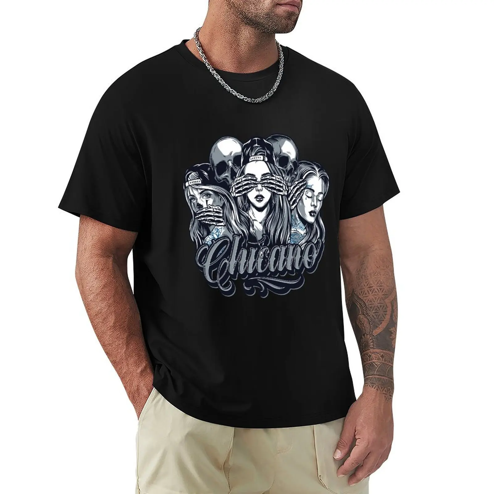 

Chicano T-Shirt Simple Print Design T-Shirt